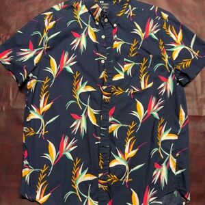 J.Crew Men’s Hawaiian Floral Button-Down Shirt  Size XL